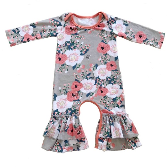Other - LAST ONE  Icing Long Sleeve Floral Romper